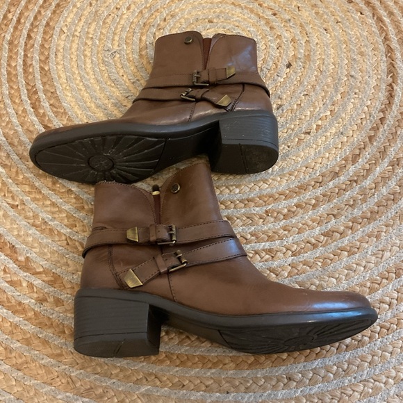 BUSSOLA made in Italy Brown Aged zipper and side buckle boot . - Picture 2 of 8